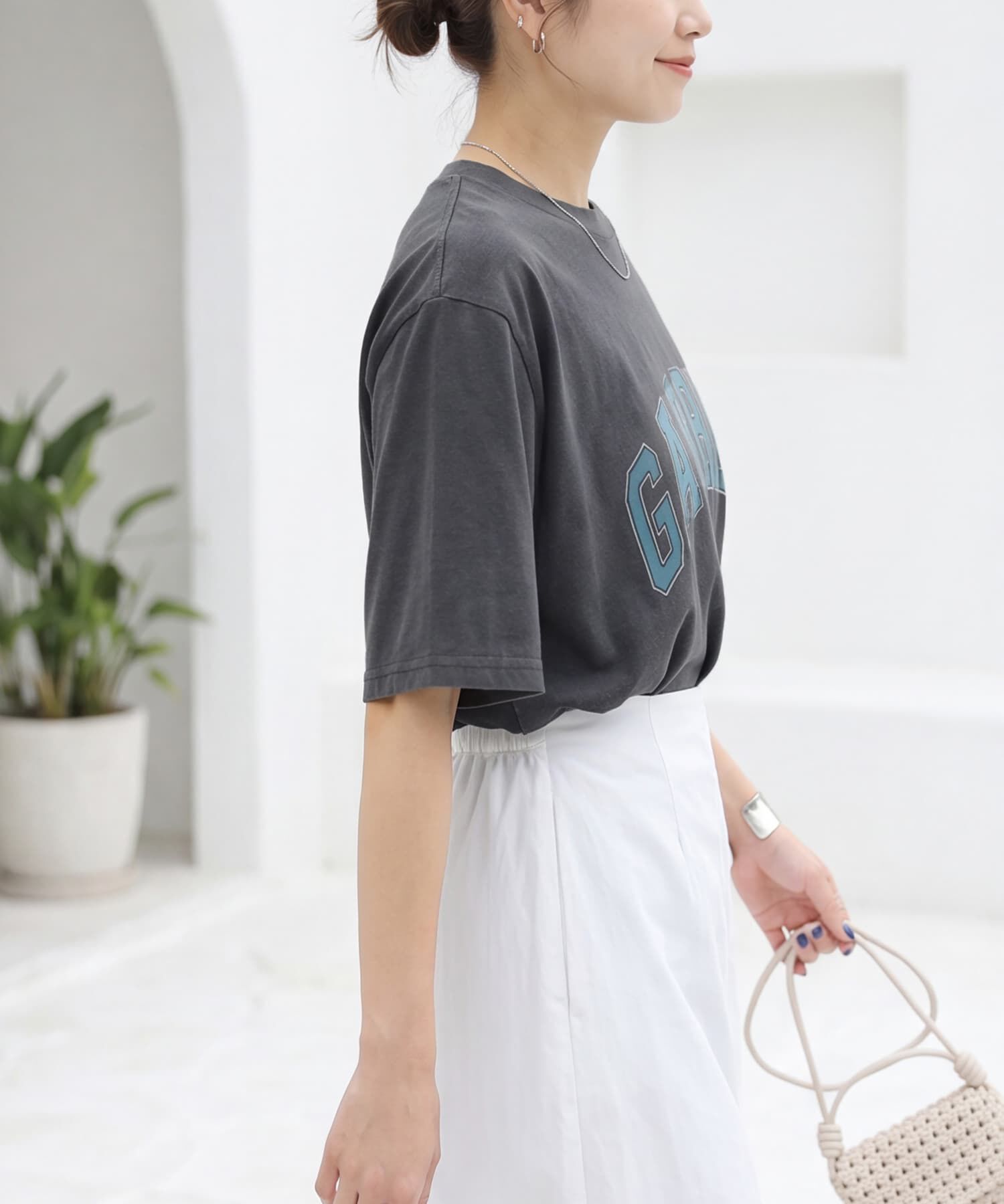 STYLE DELI「質感加工ロゴTシャツ／GABRIEL」|Tシャツ・カットソー|