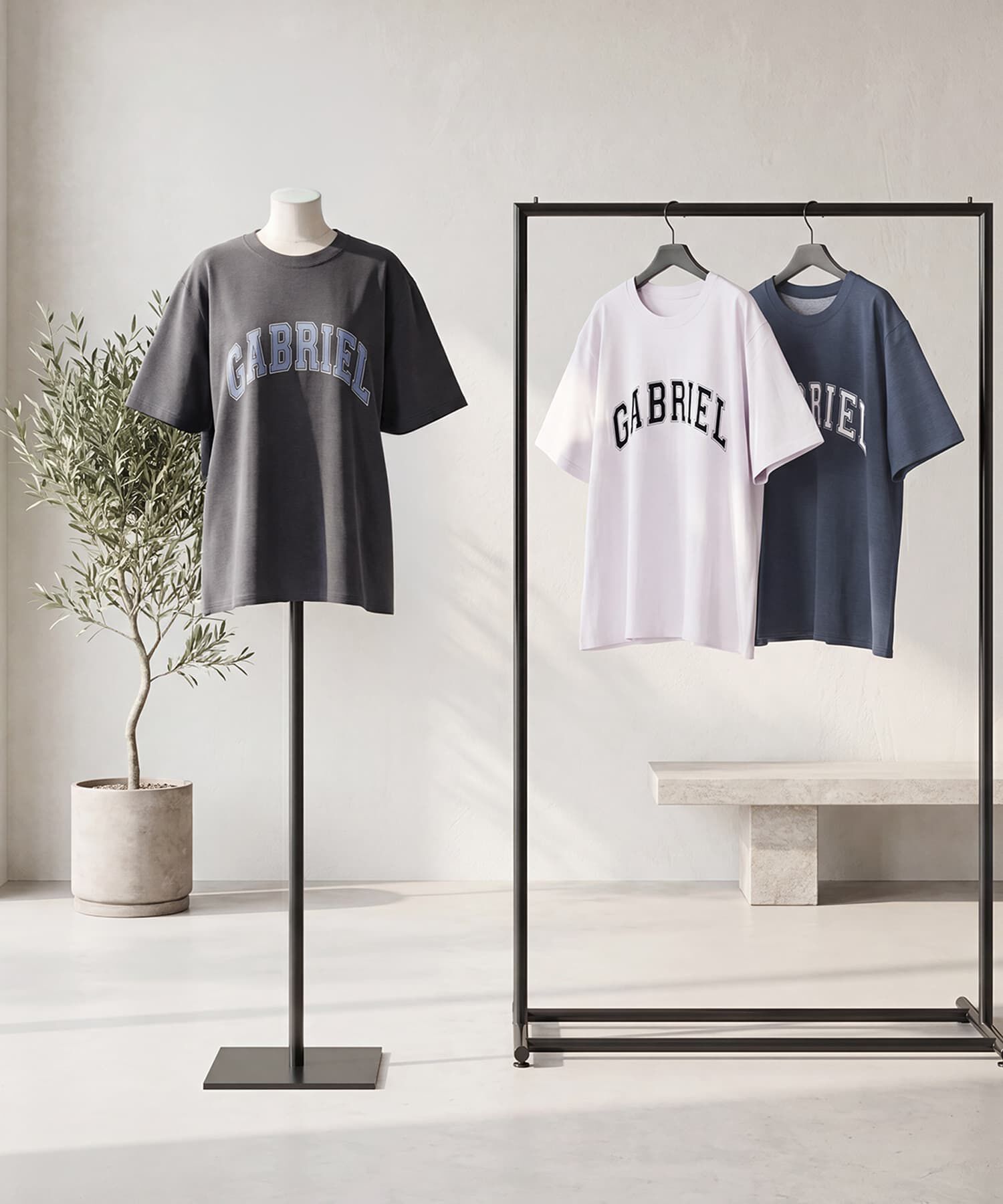 STYLE DELI「質感加工ロゴTシャツ／GABRIEL」|Tシャツ・カットソー|