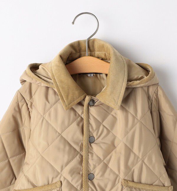 SHIPS KIDS「SHIPS KIDS:80～90cm /〈多機能/洗濯機可能〉キルト フード ジャケット」|その他|