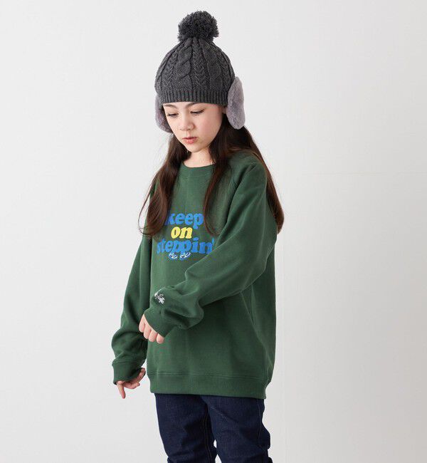 SHIPS any「【SHIPS any別注】Collegiate Pacific:〈洗濯機可能〉プリント & 刺繍 スウェット<KIDS>」|スウェット・ジャージ|グリーン