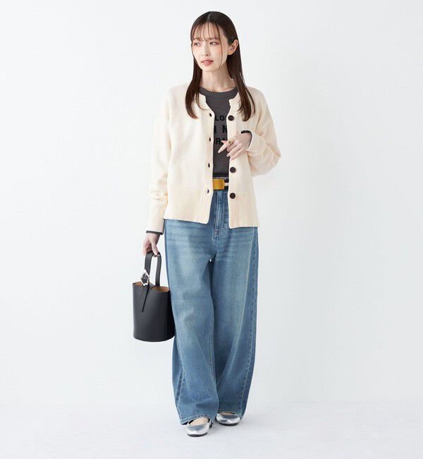 SHIPS Colors 「SHIPS Colors:〈手洗い可能〉フラッフィー キーネック カーディガン 2」|カーディガン|