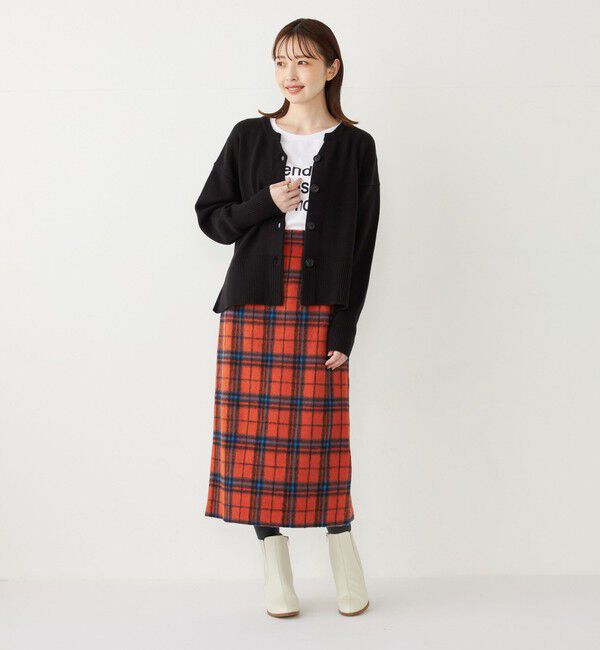 SHIPS Colors 「SHIPS Colors:〈手洗い可能〉フラッフィー キーネック カーディガン 2」|カーディガン|
