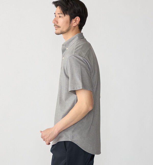 SHIPS「【WEB限定】SHIPS: 〈吸水速乾〉ドライピケ ワンポイント ロゴ ボダンダウン シャツ」|Tシャツ・カットソー|