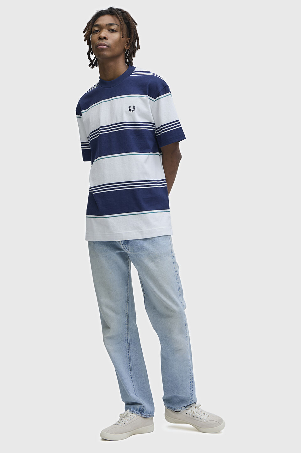 FRED PERRY 「Heavyweight Striped T-Shirt／ヘビーウェイトストライプTシャツ」|Tシャツ・カットソー|