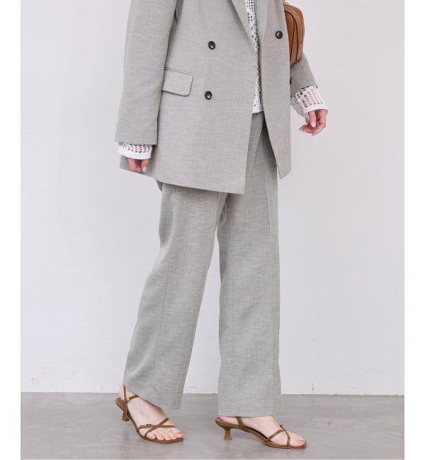 SLOBE IENA「《セットアップ対応可/3サイズ展開》ウォッシャブルツイルストレートパンツ」|その他|グレーA