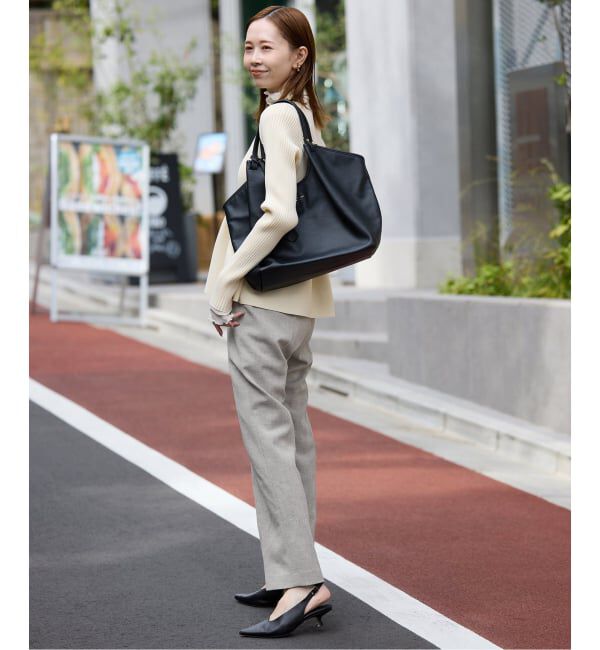 SLOBE IENA「《セットアップ対応可/3サイズ展開》ウォッシャブルツイルストレートパンツ」|その他|