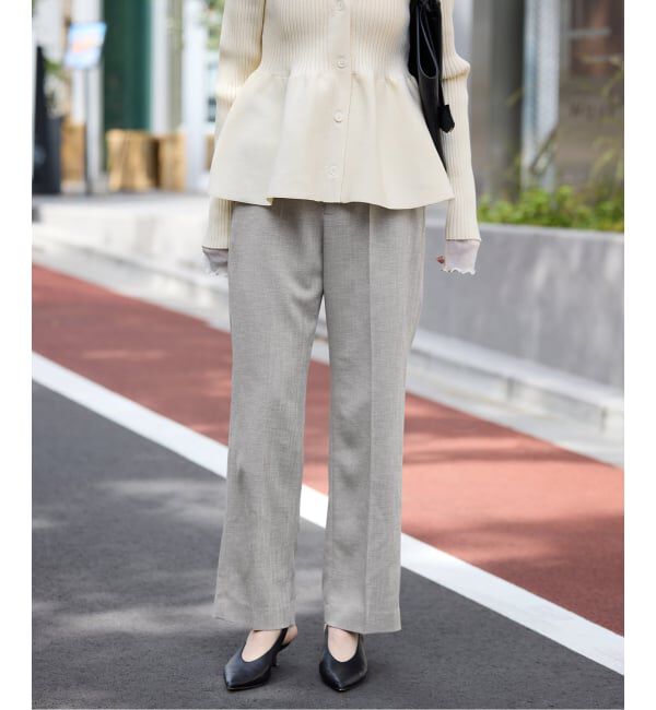 SLOBE IENA「《セットアップ対応可/3サイズ展開》ウォッシャブルツイルストレートパンツ」|その他|