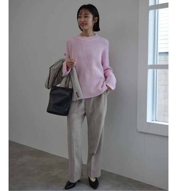 SLOBE IENA「《セットアップ対応可/3サイズ展開》ウォッシャブルツイルストレートパンツ」|その他|