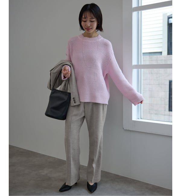 SLOBE IENA「《セットアップ対応可/3サイズ展開》ウォッシャブルツイルストレートパンツ」|その他|