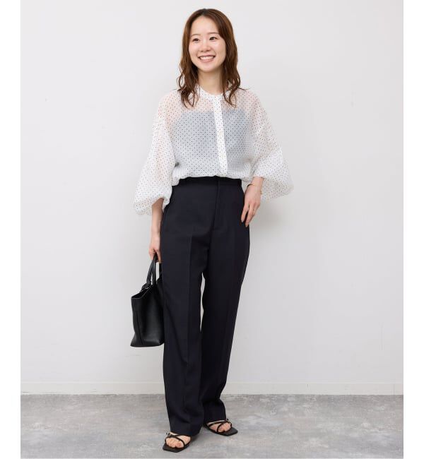 SLOBE IENA「《セットアップ対応可/3サイズ展開》ウォッシャブルツイルストレートパンツ」|その他|