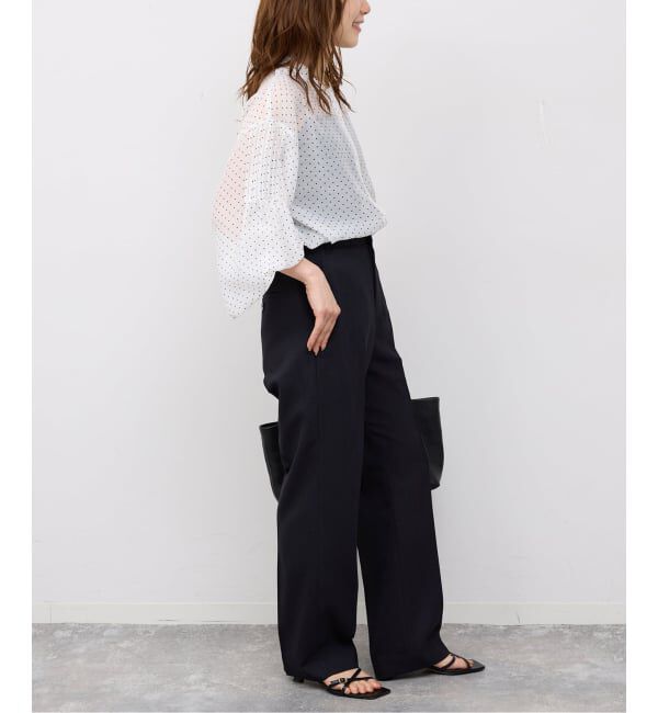 SLOBE IENA「《セットアップ対応可/3サイズ展開》ウォッシャブルツイルストレートパンツ」|その他|