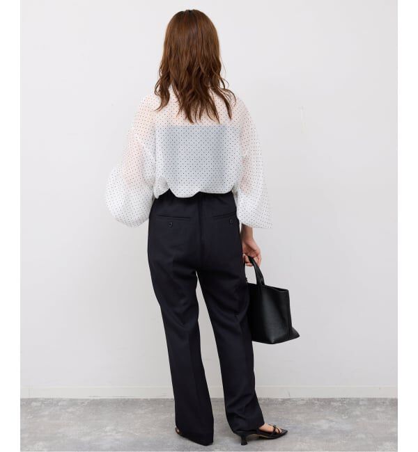 SLOBE IENA「《セットアップ対応可/3サイズ展開》ウォッシャブルツイルストレートパンツ」|その他|