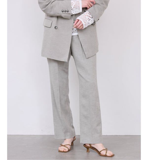 SLOBE IENA「《セットアップ対応可/3サイズ展開》ウォッシャブルツイルストレートパンツ」|その他|