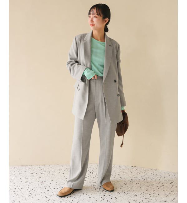 SLOBE IENA「《セットアップ対応可/3サイズ展開》ウォッシャブルツイルストレートパンツ」|その他|