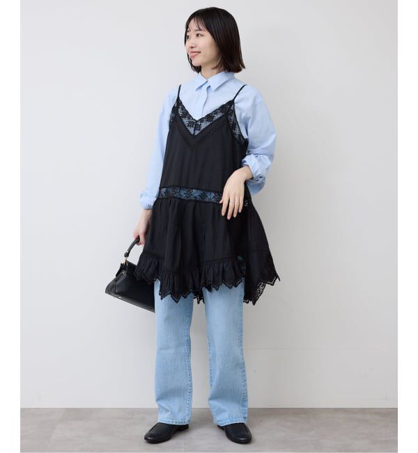 SLOBE IENA「《追加》リバーレースキャミワンピース」|キャミソール|