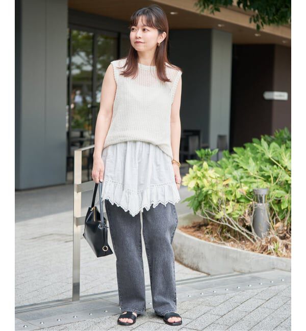 SLOBE IENA「《追加》リバーレースキャミワンピース」|キャミソール|