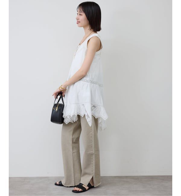 SLOBE IENA「《追加》リバーレースキャミワンピース」|キャミソール|