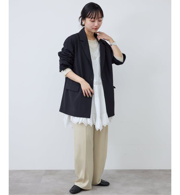 SLOBE IENA「《追加》リバーレースキャミワンピース」|キャミソール|