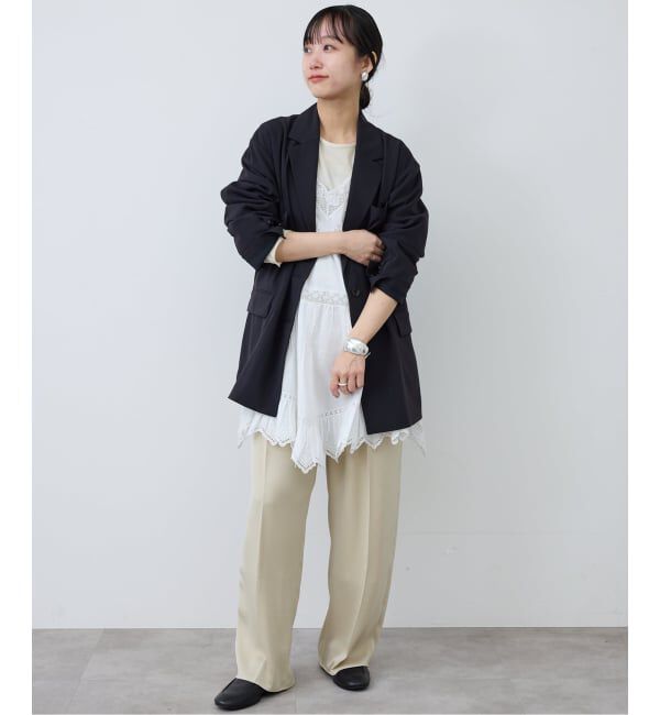 SLOBE IENA「《追加》リバーレースキャミワンピース」|キャミソール|