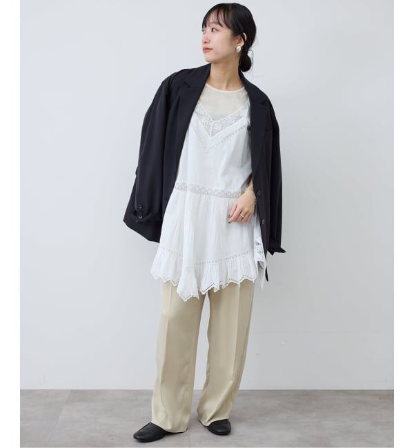 SLOBE IENA「《追加》リバーレースキャミワンピース」|キャミソール|