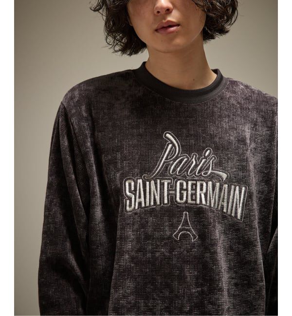 Paris Saint-Germain「【Paris Saint-Germain / パリ・サン＝ジェルマン】  JP Velour Texture Crew」|スウェット・ジャージ|ブラック