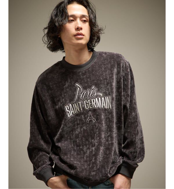 Paris Saint-Germain「【Paris Saint-Germain / パリ・サン＝ジェルマン】  JP Velour Texture Crew」|スウェット・ジャージ|