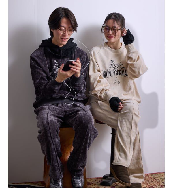 Paris Saint-Germain「【Paris Saint-Germain / パリ・サン＝ジェルマン】  JP Velour Texture Crew」|スウェット・ジャージ|