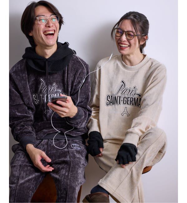 Paris Saint-Germain「【Paris Saint-Germain / パリ・サン＝ジェルマン】  JP Velour Texture Crew」|スウェット・ジャージ|