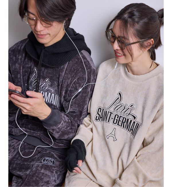Paris Saint-Germain「【Paris Saint-Germain / パリ・サン＝ジェルマン】  JP Velour Texture Crew」|スウェット・ジャージ|
