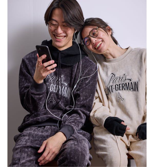 Paris Saint-Germain「【Paris Saint-Germain / パリ・サン＝ジェルマン】  JP Velour Texture Crew」|スウェット・ジャージ|