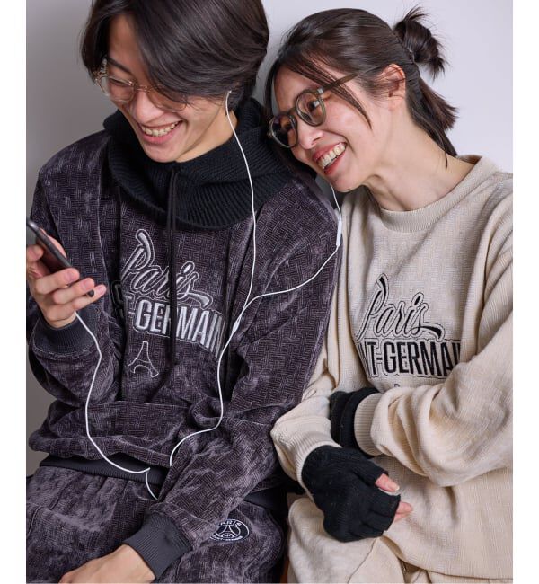 Paris Saint-Germain「【Paris Saint-Germain / パリ・サン＝ジェルマン】  JP Velour Texture Crew」|スウェット・ジャージ|