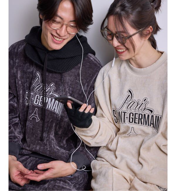 Paris Saint-Germain「【Paris Saint-Germain / パリ・サン＝ジェルマン】  JP Velour Texture Crew」|スウェット・ジャージ|