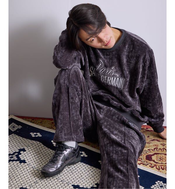 Paris Saint-Germain「【Paris Saint-Germain / パリ・サン＝ジェルマン】  JP Velour Texture Crew」|スウェット・ジャージ|