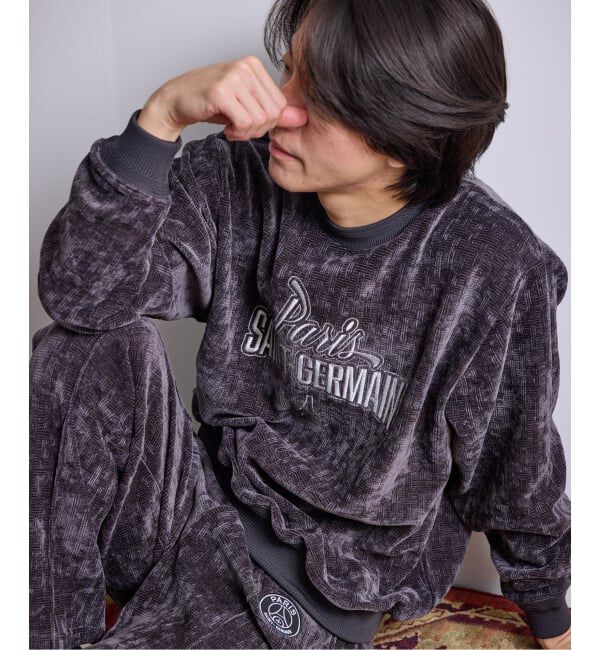 Paris Saint-Germain「【Paris Saint-Germain / パリ・サン＝ジェルマン】  JP Velour Texture Crew」|スウェット・ジャージ|