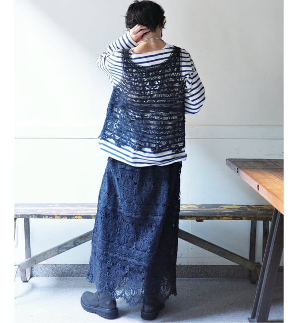 journal standard luxe「《追加》レースMIXノースリーブブラウス」|シャツ・ブラウス|