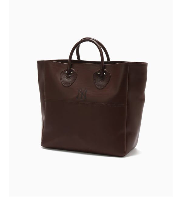 THE STAND FOOL SO GOOD（S）「INFIELDER DESIGN MLB レザーTOTE M」|トートバッグ|ブラウン