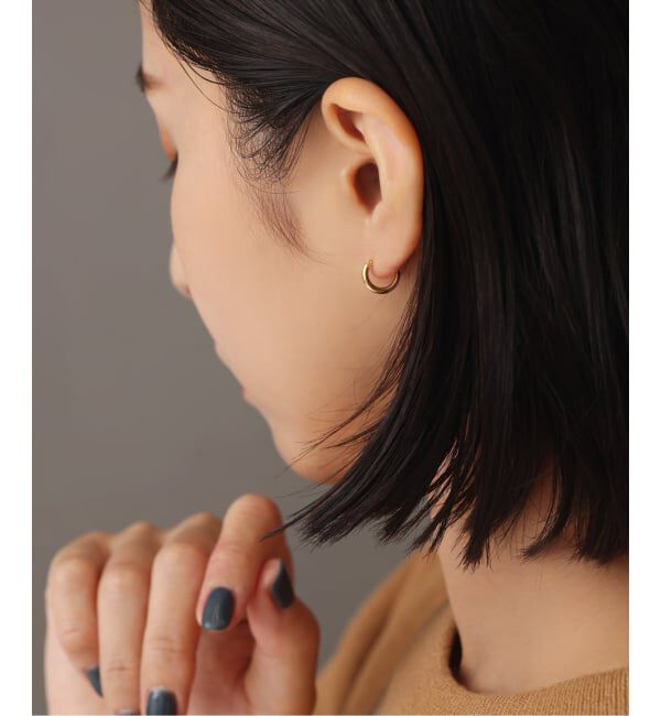 Lilas by Spick&Span「10mmフープパイプピアス K18（両耳）」|ピアス|