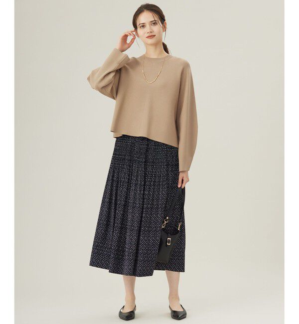 自由区「【セットアップ対応・洗える】レーヨンストレッチプルオーバー ニット」|ニット・セーター|