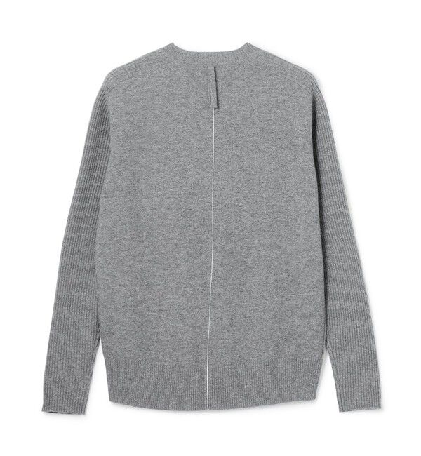 BEIGE,「【洗える】POMPE / ウールカシミヤ配色ラインクルーネックニット」|ニット・セーター|
