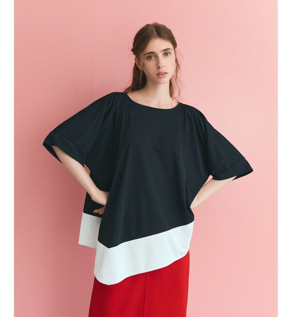 Grace Class「バイカラーアシメトップ」|Tシャツ・カットソー|