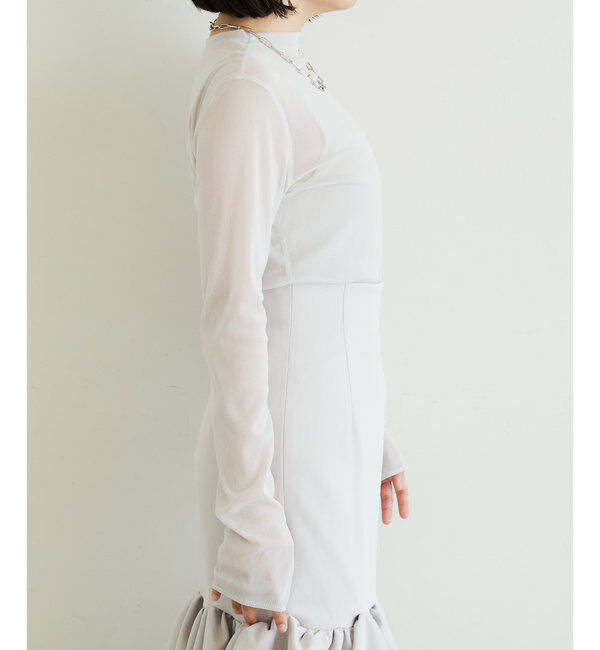  「《インナー使いもおすすめ》【La nature linge】シアーチュールプルオーバー」|Tシャツ・カットソー|