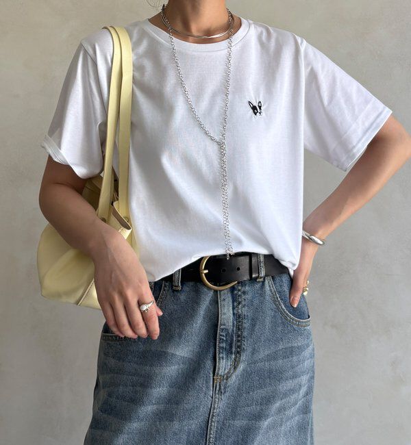  「【WEB限定】ワッペン風刺繍TEE」|Tシャツ・カットソー|