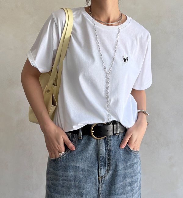  「【WEB限定】ワッペン風刺繍TEE」|Tシャツ・カットソー|