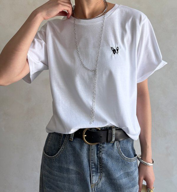  「【WEB限定】ワッペン風刺繍TEE」|Tシャツ・カットソー|
