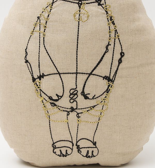 collex「【＋HAyU fabric】 猫刺繍  クッション HAyUCAT コットンリネ」|その他|