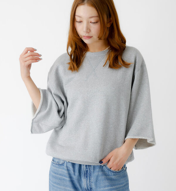 Rouge vif「【IRONING / アイロニング】Glitter sweat hslv / グ」|Tシャツ・カットソー|