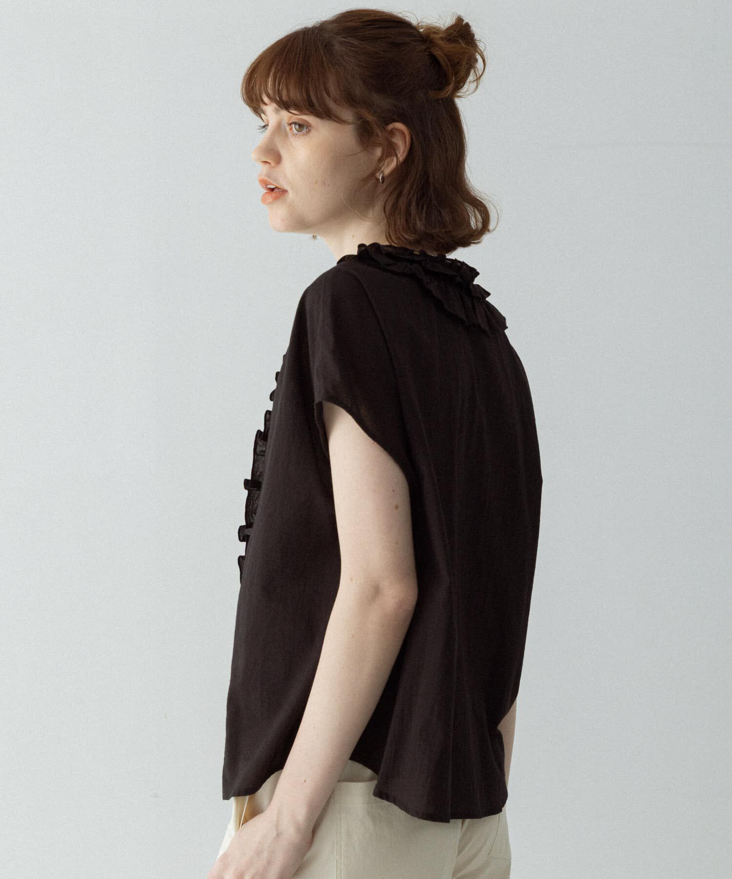 Sonny Label 「Vネックフリルカラーブラウス」|シャツ・ブラウス|