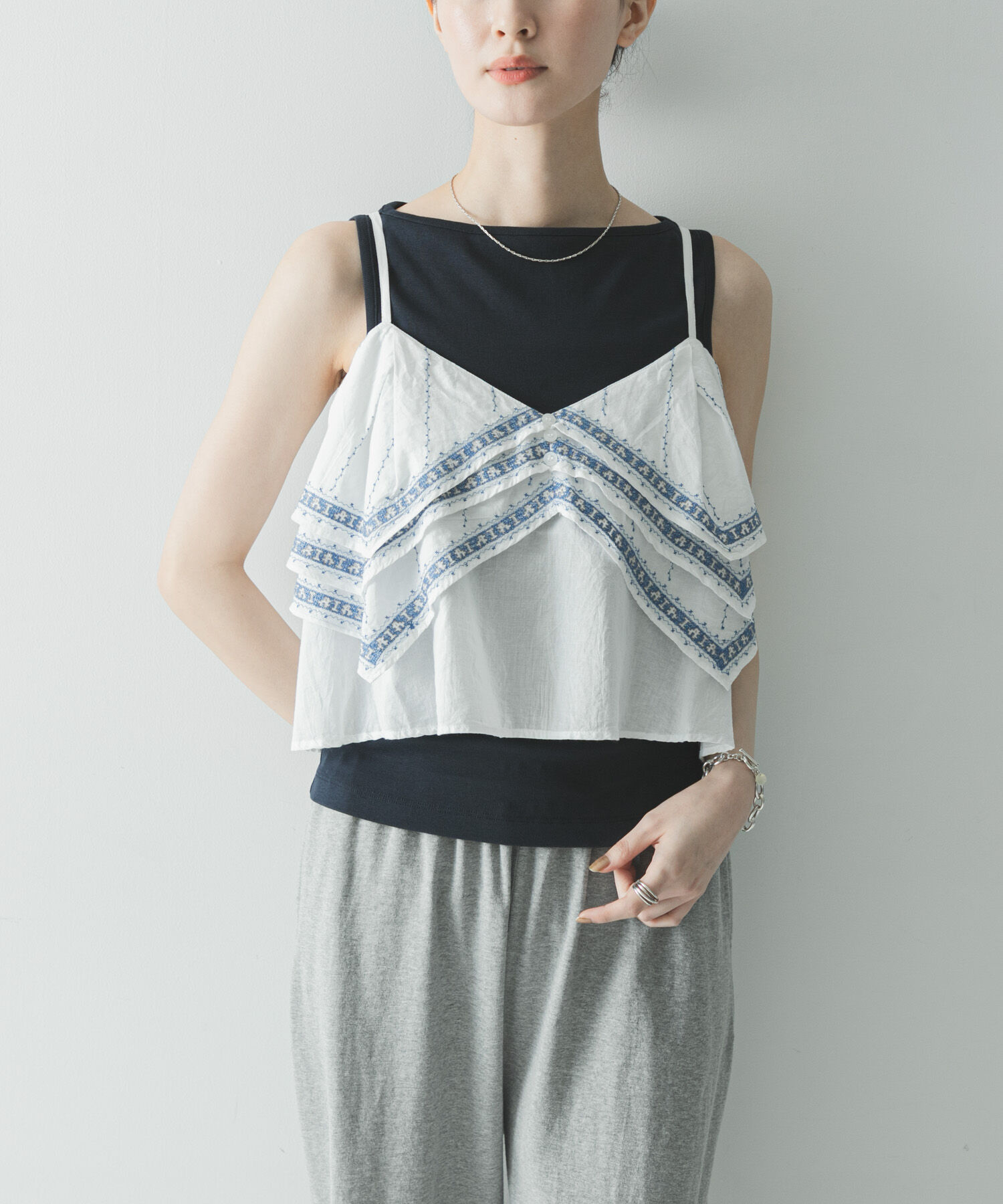URBAN RESEARCH「crinkle crinkle crinkle　HANDKERCHIEF CAMISOLE」|キャミソール|