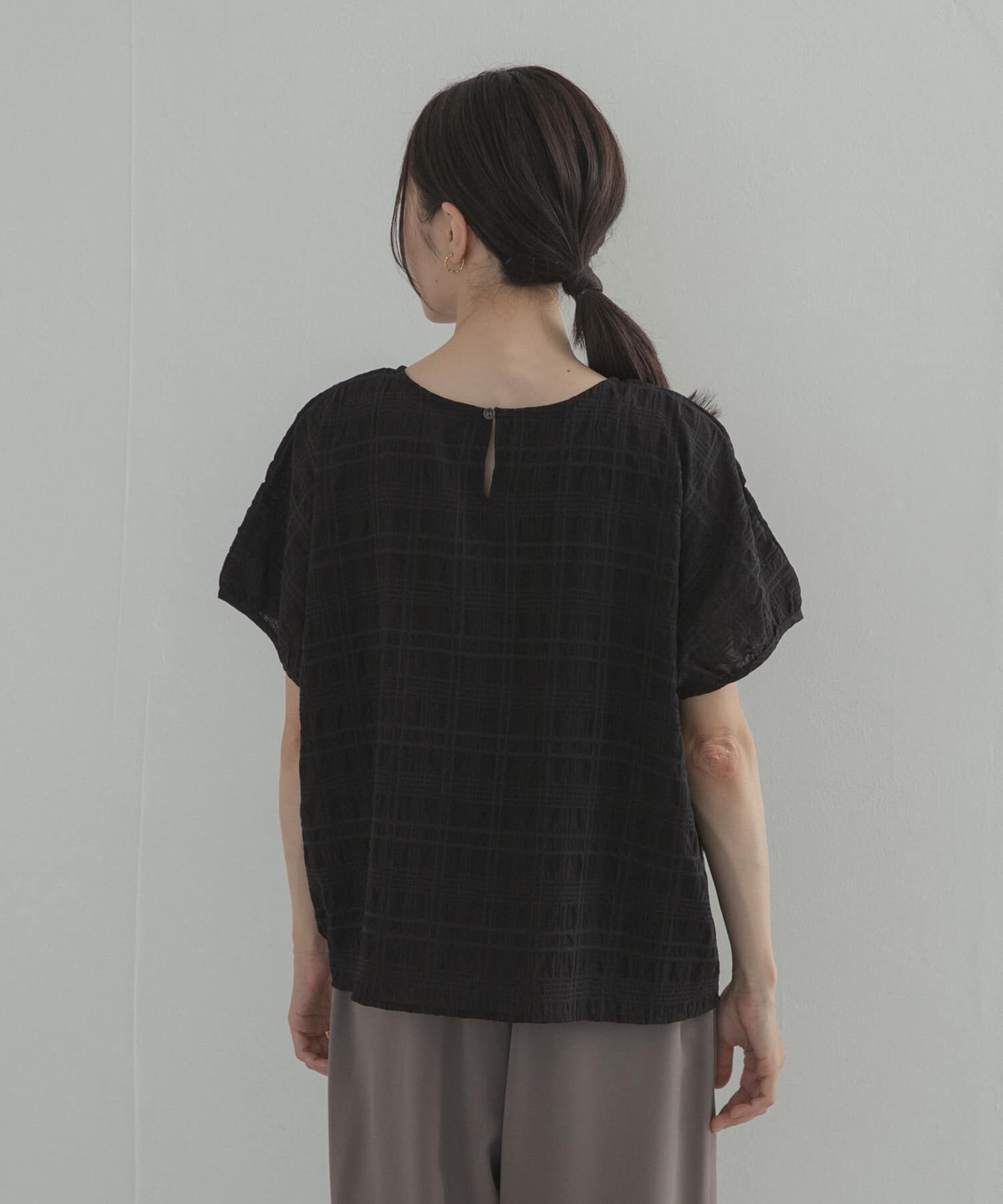 URBAN RESEARCH DOORS「シアーチェックレイヤードブラウス」|シャツ・ブラウス|