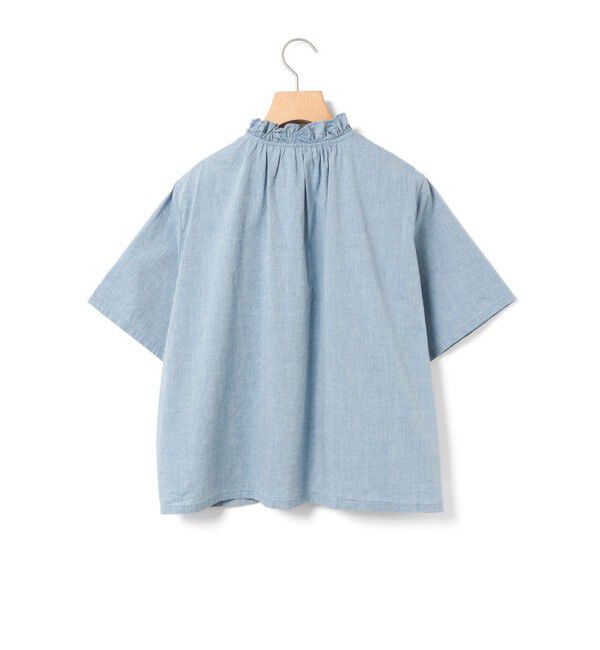 MidiUmi「MidiUmi シャンブレーフリルシャツ」|シャツ・ブラウス|